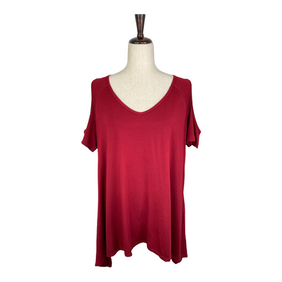 NWT Beluring V-Neck Cold Shoulder Top XL - Picture 1 of 5